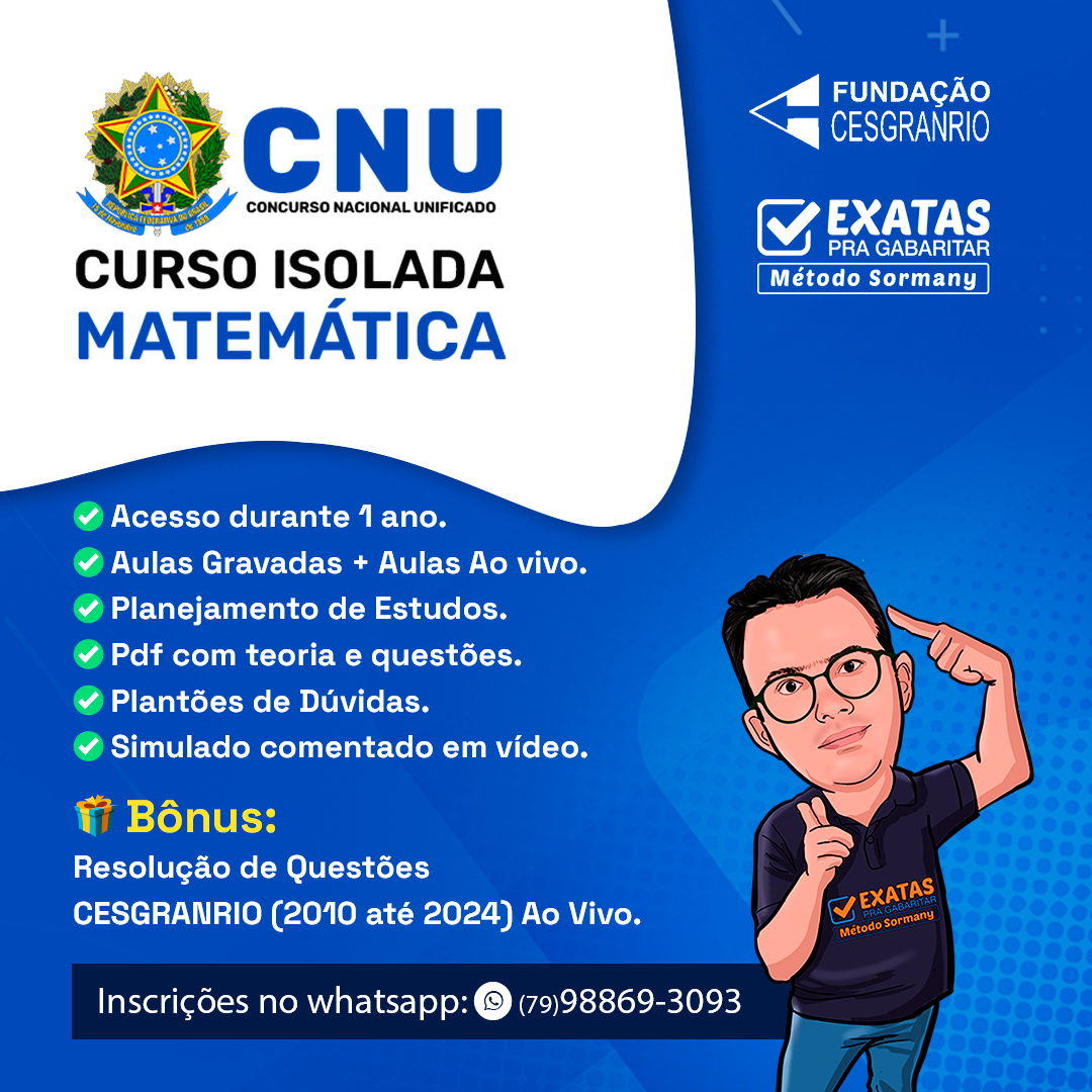 CNU 2024 Matemática Sou + Sormany